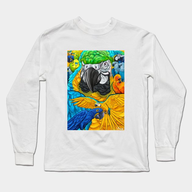 Parrots Long Sleeve T-Shirt by Cari.boou